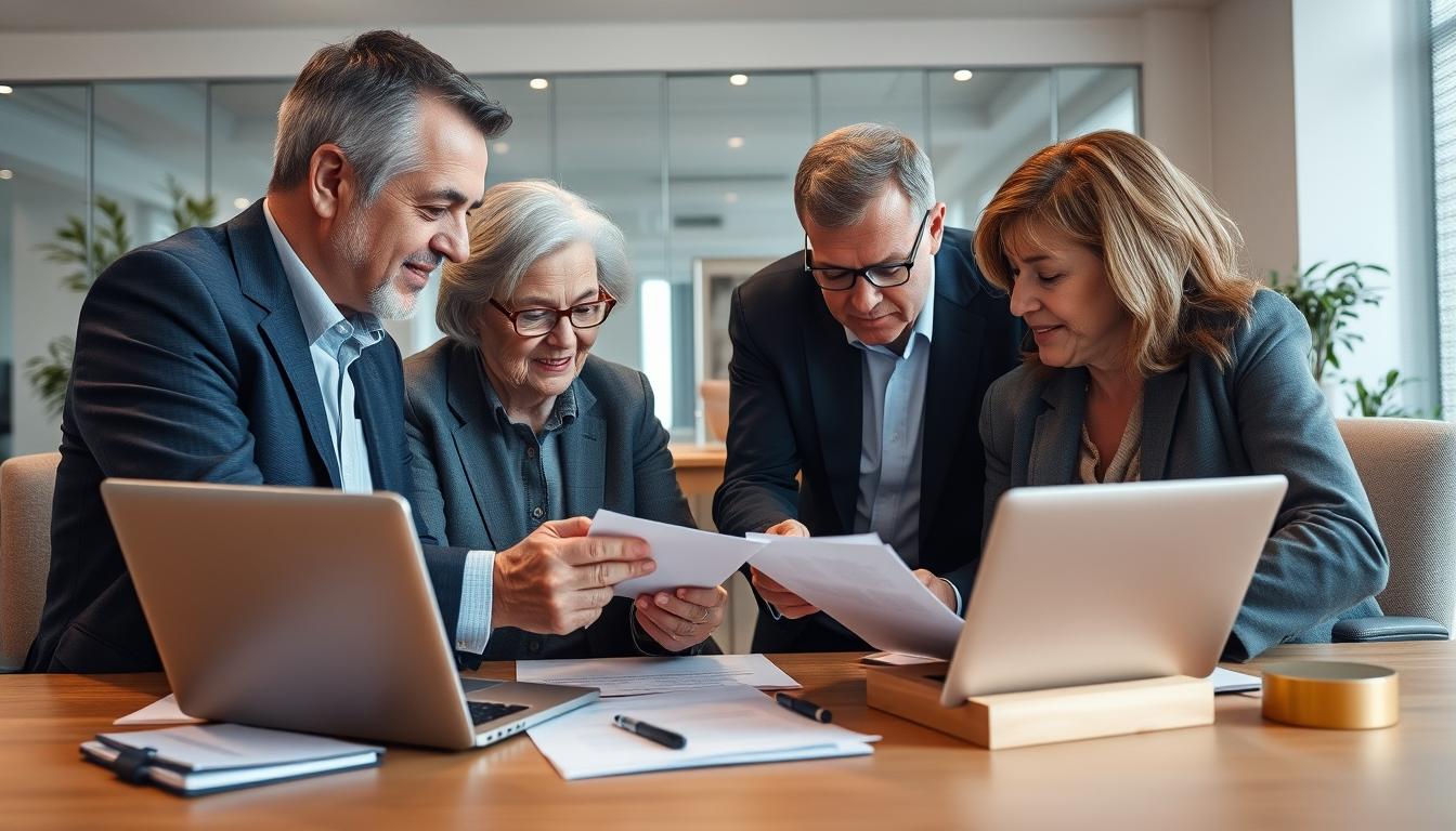 Family elder care planning discussion